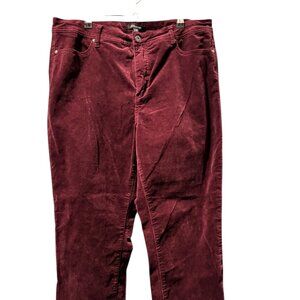 John Mark Cranberry Corduroy Pants Women’s 16W 28” Inseam